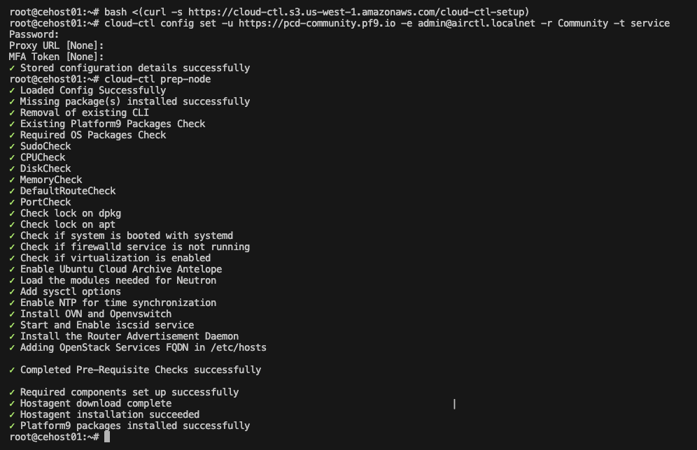 Host preparation example